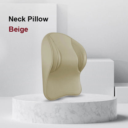 Coussin de nuque et support lombaire en mousse à mémoire de forme pour voiture, soulage le cou et le bas du dos, facile à installer, disponible en plusieurs couleurs