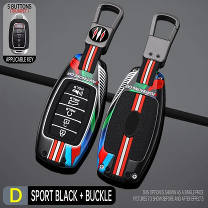 Étui pour clé de voiture en métal, housse pour Hyundai Accent Solaris Sonata Palisade Kona Azera Creta I20 I30 IX35 IX25 Elantra Grandeur Ig