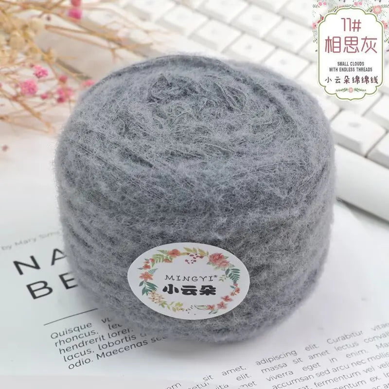 100g/boule 6 brins de fil de coton nuage tissé à la main bricolage gaufre écharpe chapeau bébé fil balle