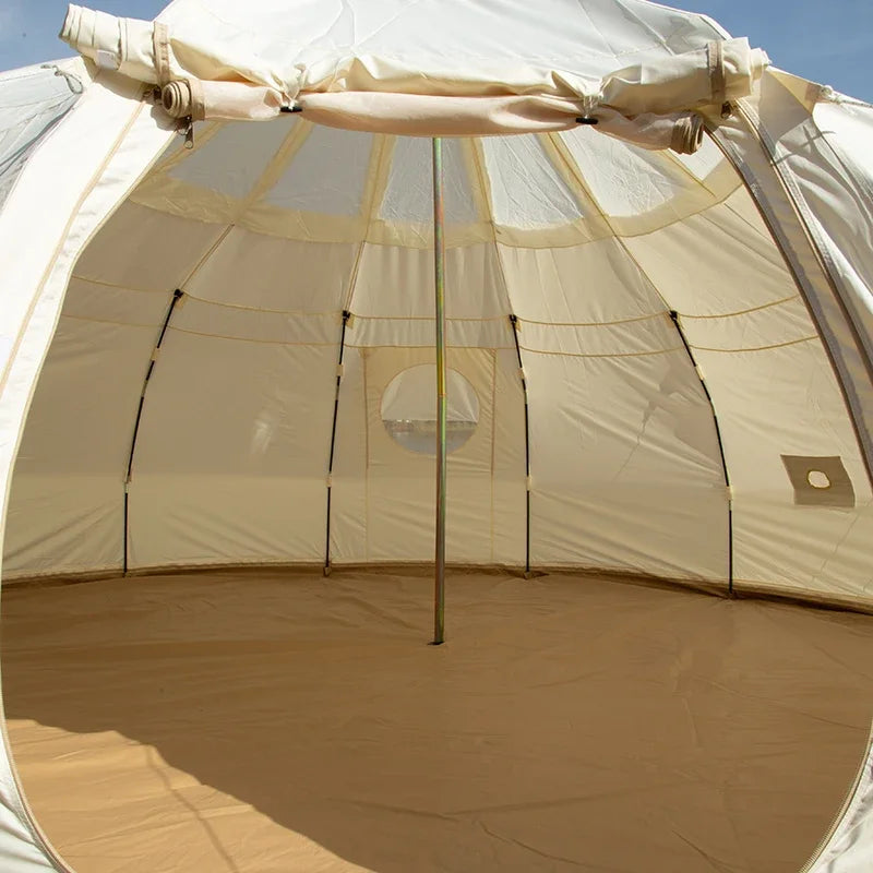 Tente Star Gazer avec logo personnalisé, 4m, 5m, 6m, quatre saisons, camping, blanc, kaki, Oxford, coton, étanche, goutte d'eau pour la fête