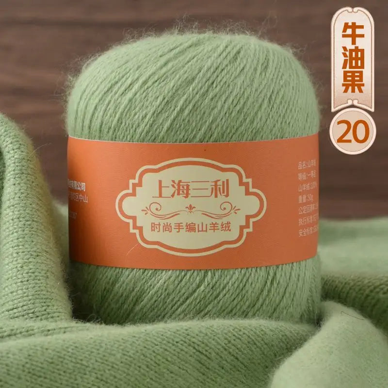 Fil de cachemire mongol chaud 100 g/ensemble, 3 plis, pour pull, gants, Crochet, écharpe à tricoter, fil de laine, doux pour la peau, uni, 100%