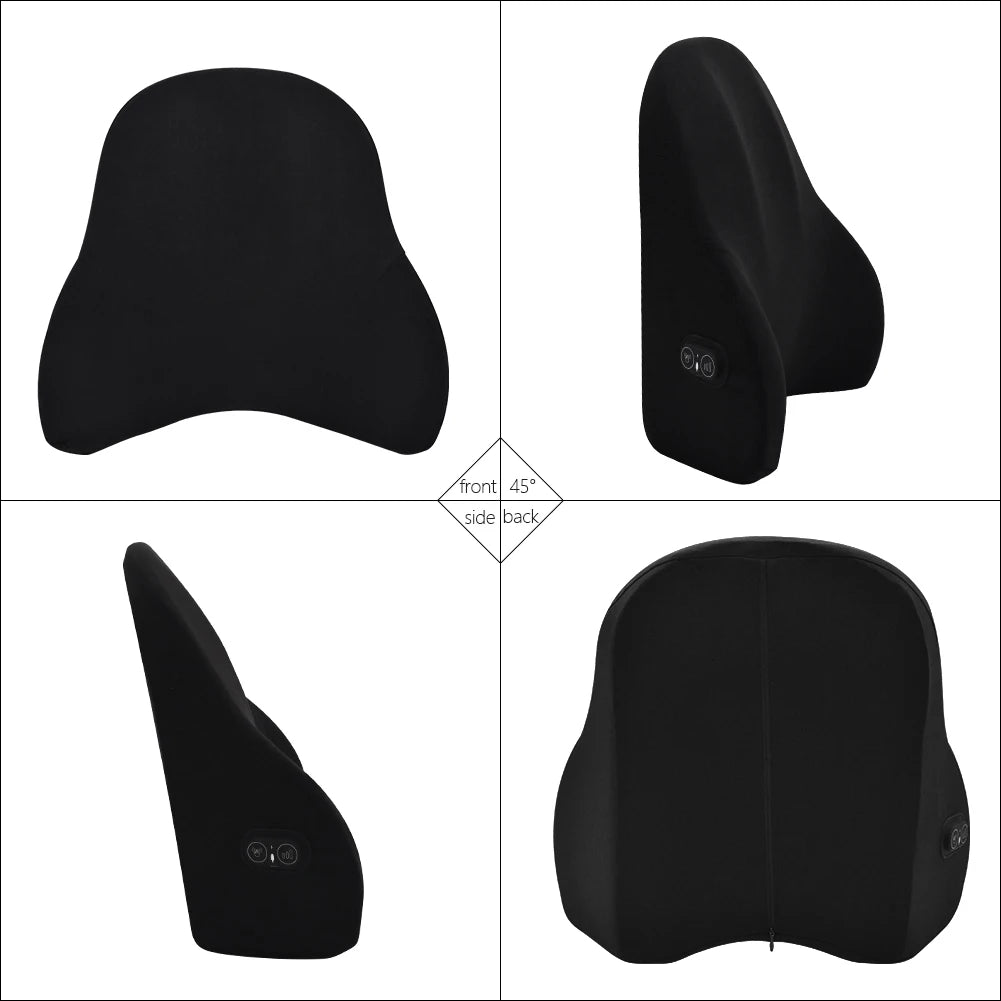 Oreiller cervical électrique pour voiture, vibration valide, support de voiture intelligent, coussin lombaire, siège, sauna, repos du dos