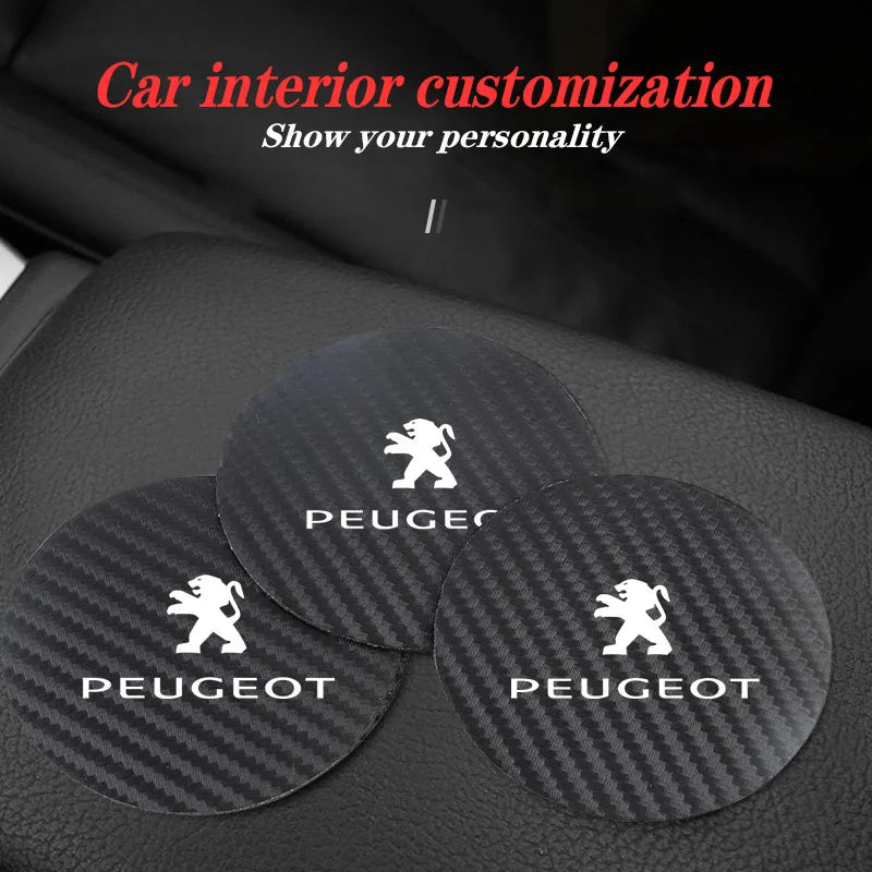 Coussin antidérapant en silicone pour voiture, 2 pièces, accessoires d'intérieur imperméables pour Peugeot 206 208 207 3008 308 2008 107 508 607