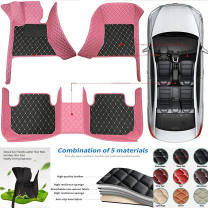 Pour Lynk & Co Z10 Z20 900 tapis de sol de voiture personnalisés tapis Auto en cuir PU imperméable pied Coche accessoire revêtement de sol