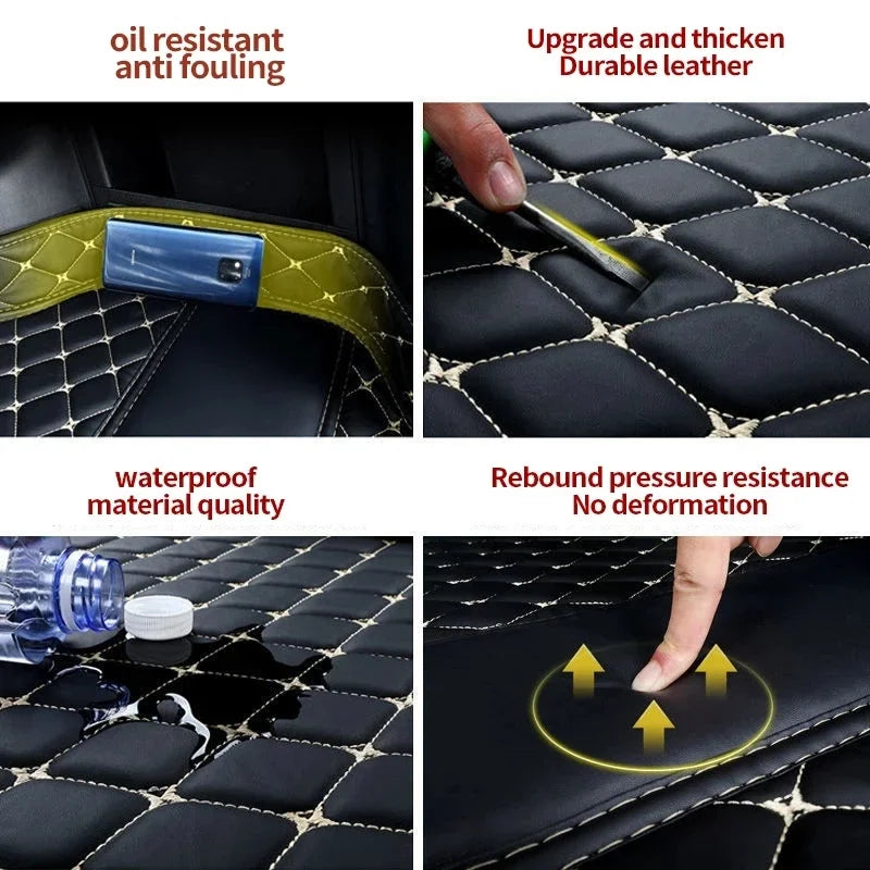 Tapis de sol de voiture en cuir sur mesure pour HYUNDAI, tapis, tapis, repose-pieds, accessoires, détails intérieurs, coupé Genesis, Fête 20, Fête 25, Fête 35