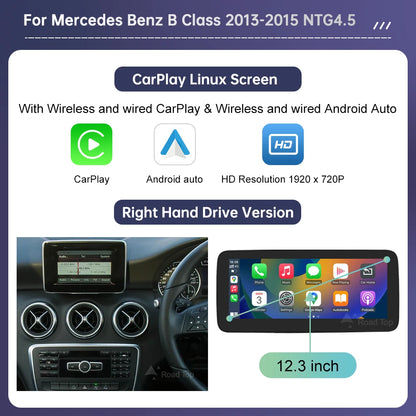 Écran tactile pour Mercedes Benz classe A W176 CLA GLA classe B W246 NTG4.5 GPS multimédia avec lecteur de voiture Carplay Android Auto