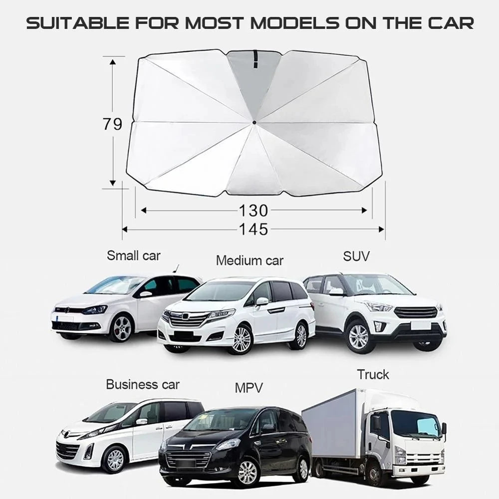 Pare-soleil de voiture, pare-brise avant, colle argentée, résistant aux Uv, pliable, accessoires de protection solaire pour voiture