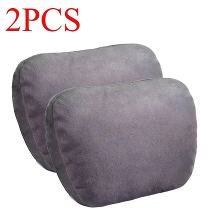 Appui-tête de voiture en coton à mémoire de forme, 2 pièces, Support de cou, accessoires de voiture, classe de siège, doux, universel, réglable, oreiller de voiture, coussin de repos du cou