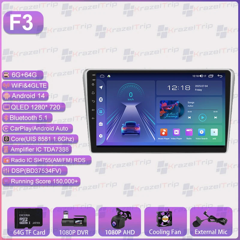 FYT 7862s 8 Core Carplay Android Auto autoradio pour Toyota Avensis T25 2002 2003 2004 2005 2006 2007 2008 Autoradio 4G DSP QLED