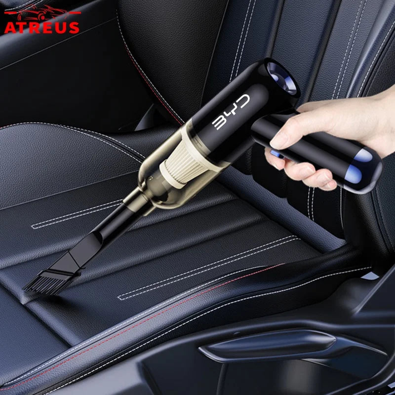 Mini aspirateur de voiture sans fil, Portable, Rechargeable, pour BYD Atto 3 yuans plus Seal Han EV Dolphin, accessoires 2023