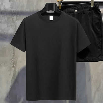 Hommes t-shirt été couverture en coton femmes couleur unie t-shirts vierges col rond à manches courtes Couple haut blanc t-shirts