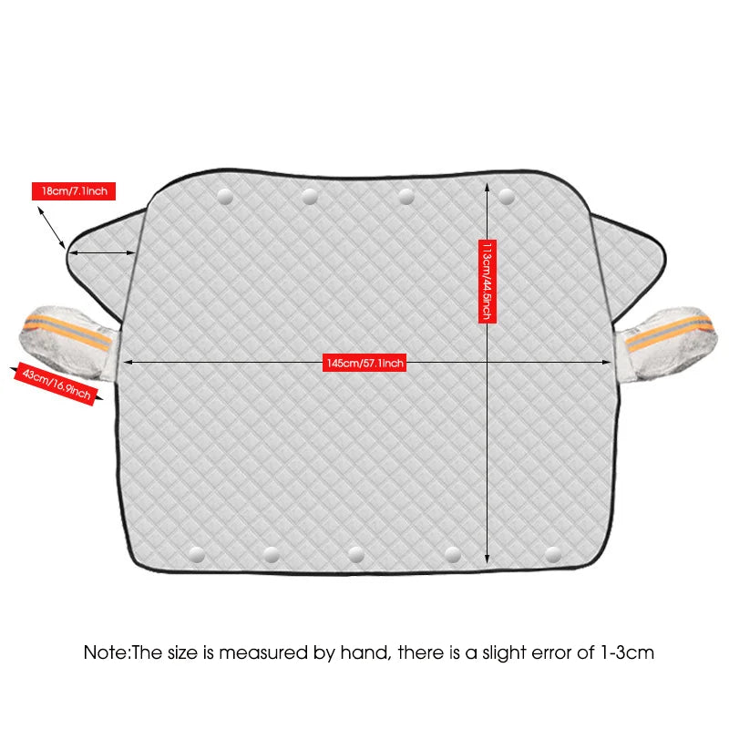 RazorRide – couverture de protection contre la neige pour voiture, pare-soleil magnétique pour bloc de pare-brise avant, couverture extérieure d'hiver pour Automobiles