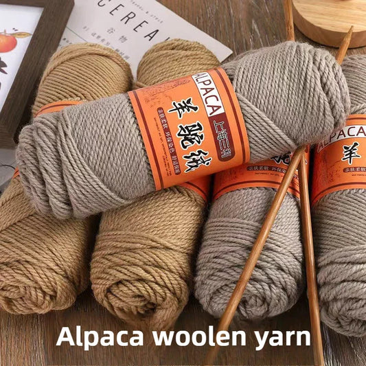 Fil de Laine Confortable pour Enfants, Crochet Ogo pour Gants, Vêtements, Naturel, 500 Laine d'Alpaga, Optique Moyenne, Moelleux, 100% g