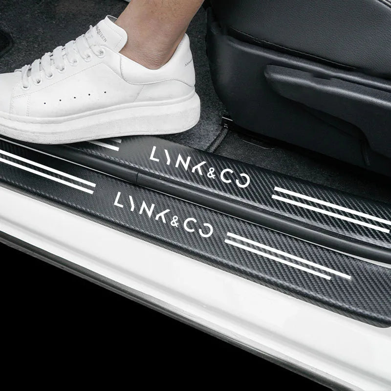 Autocollants de voiture en Fiber de carbone, bande de Protection de seuil de porte, pour Lynk & Co 01 05 09 02 Lynk Co 03 EM-F 06 Phev, accessoires