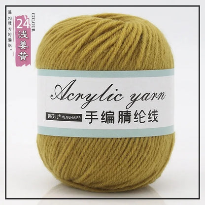 Fil tricoté en acrylique mélangé à 4 brins, avec crochet pour pull, chaussures, pantoufles, écharpe, démarreur tissé à la main pour débutants