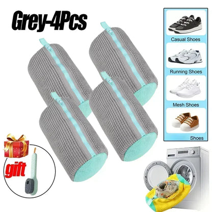 Sac de lavage de chaussures, filet rembourré, protecteur de chaussures à linge, fibre moelleuse, polyester, machine à laver les chaussures, sac à linge, sac de séchage