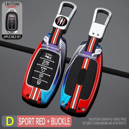 Étui pour clé de voiture en métal, housse pour Hyundai Accent Solaris Sonata Palisade Kona Azera Creta I20 I30 IX35 IX25 Elantra Grandeur Ig
