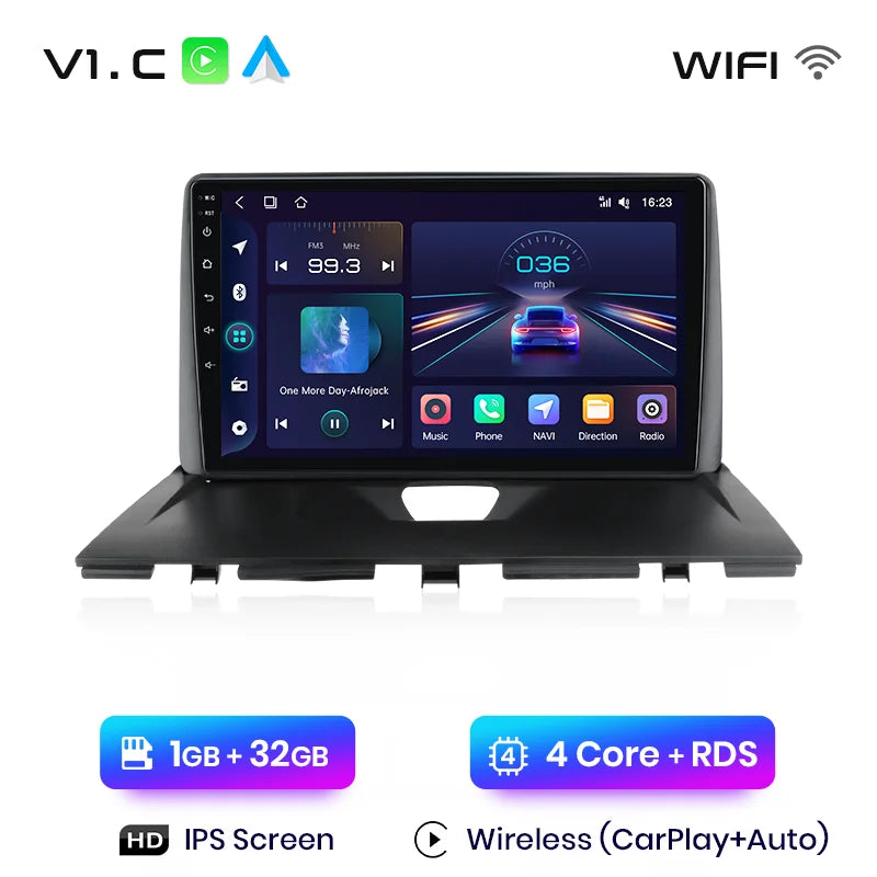 Junsun-V1 AI Voice Wireless CarPlay Android Auto Radio, KIT Rods 2007, 2008, 2009, 2010-2016, 4G, Système intelligent de voiture, GPS