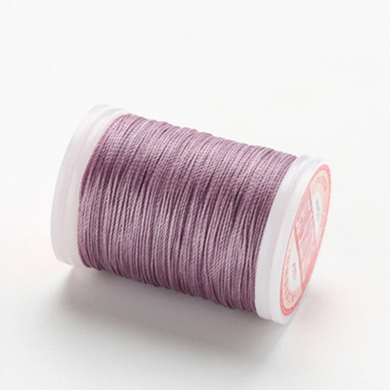 Fil à coudre rond ciré en Polyester, 0.4/0.5/0.6MM, accessoires de bricolage, artisanat du cuir, fil ciré, cordes enduites de cire, livraison directe