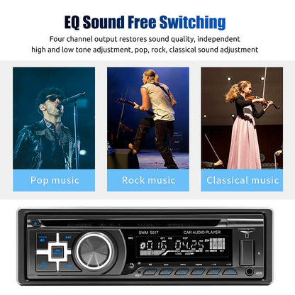 ESSGOO Autoradio 1 din autoradio Support CD/VCD/DVD autoradio RDS FM Bluetooth AUX RCA USB TF carte 1Din MP3 lecteur multimédia