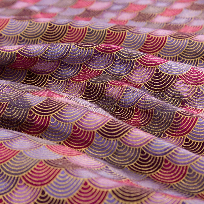 Tissu bronzé Kimono japonais 50x145cm, tissu en coton imprimé fleurs de cerisier Sushi, matériaux de bricolage, accessoires de Patchwork pour la couture