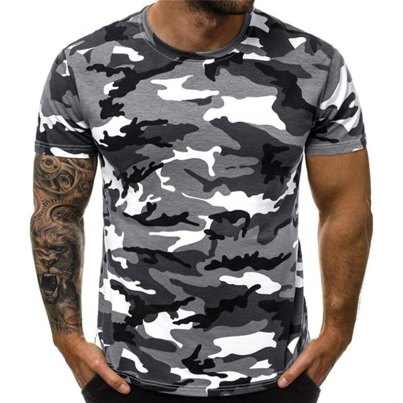CamSolomon-T-shirt à manches courtes pour homme, streetwear en coton, col rond, décontracté, salle de sport, mode estivale, nouveau