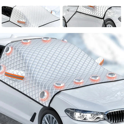 Couverture de pare-brise de voiture magnétique hiver glace neige poussière givre garde UV protecteur voiture fenêtre avant pare-soleil couverture extérieure