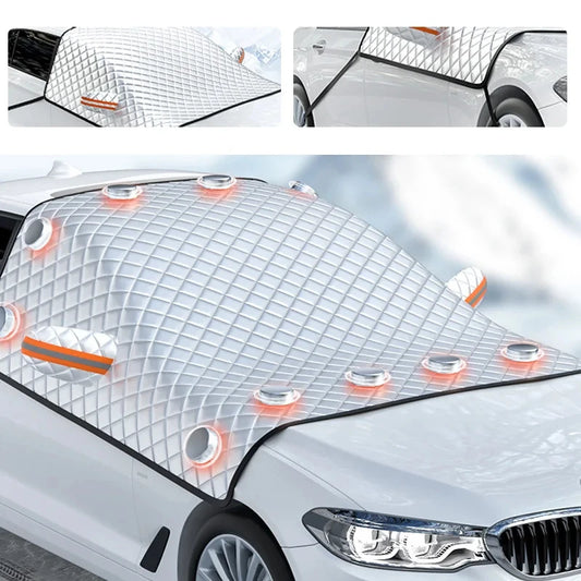 Couverture de pare-brise de voiture magnétique hiver glace neige poussière givre garde UV protecteur voiture fenêtre avant pare-soleil couverture extérieure