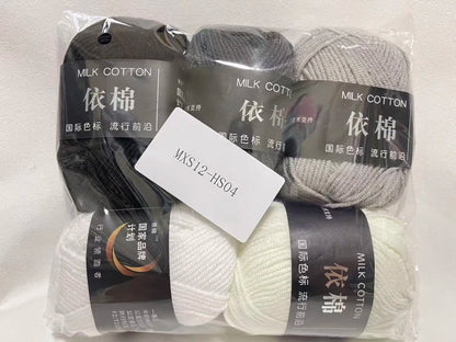 Nouveau 5 pièces couleurs mélangées fil lait coton fil combinaison Crochet tricot fil ensemble pour à la main bricolage artisanat pull écharpe tricot