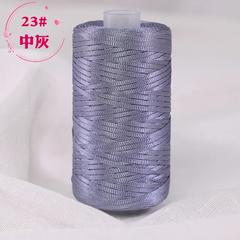 Fil de Crochet d'été en Satin, 100g/bobine, sangle conçue, fil fantaisie mélangé pour bricolage, chapeau, sac à main, pull, chapeau, 1 pièce