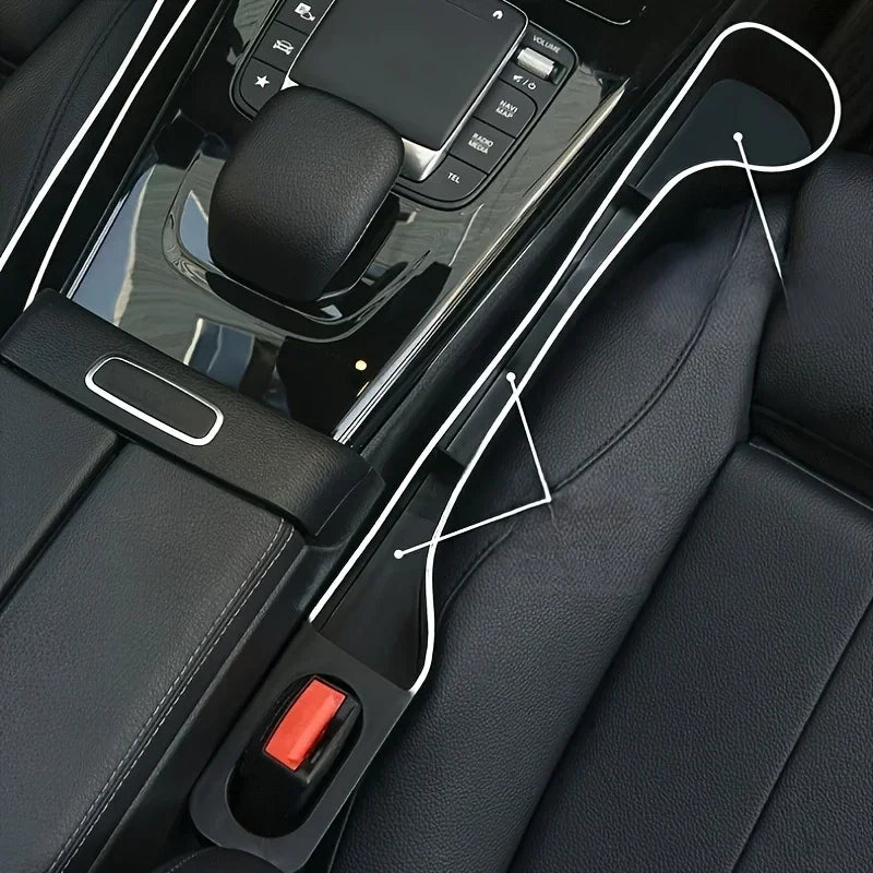 Organisateur de remplissage d'espace de siège de voiture, 2 pièces, mise à niveau du remplissage d'espace de siège latéral de voiture avec porte-gobelet et support pour téléphone, organisateur d'espace de siège de voi