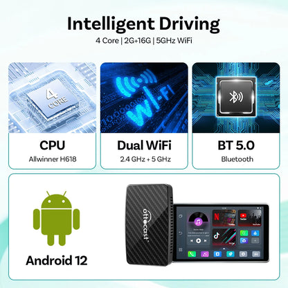 OTTOCAST Play2 vidéo Pro Carplay Ai Box adaptateur automatique Android sans fil intégré Youtube Netflix pour VW Benz Ford 99% de voitures