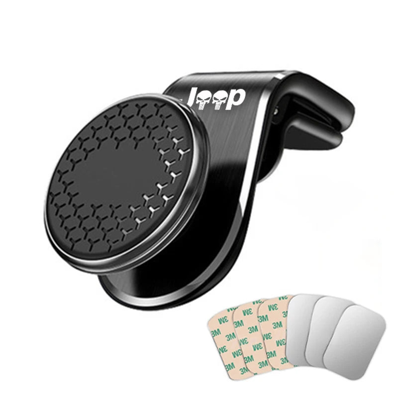 Support magnétique pour téléphone de voiture, Clip de ventilation pour Jeep Renegade Compass Grand Cherokee Wrangler jk Gladiator, accessoires de voiture