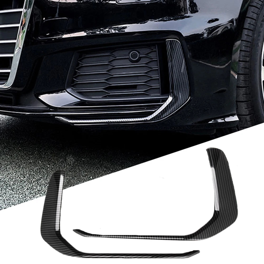 Autocollants de décoration pour phares antibrouillard avant de voiture, pour Audi A6 C8 19-21, couverture de cadre ABS chromé, accessoires extérieurs automobiles