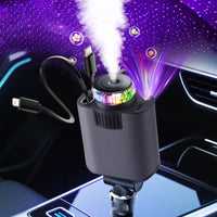 Aromathérapie Spray Atmosphère Lumière Chargeur De Voiture PD Charge Rapide Flash Charge Ligne Télescopique Star Sky Allume-Cigarette (Gris)