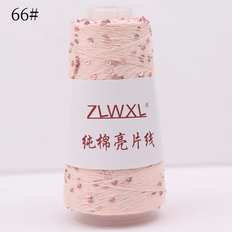   Блэк – fil de coton à paillettes, 100g, 800M, 3mm, décoration tricotée, crochet à la main, tricot jaune