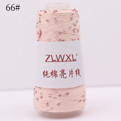   Блэк – fil de coton à paillettes, 100g, 800M, 3mm, décoration tricotée, crochet à la main, tricot jaune