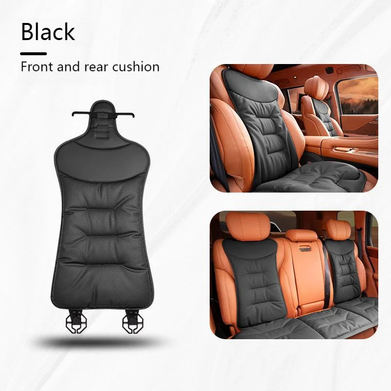 Housse de siège de voiture universelle en cuir, housse de coussin de taille pour siège de voiture, quatre saisons, coussin de Protection pour sièges intérieurs automobiles, accessoire de voiture