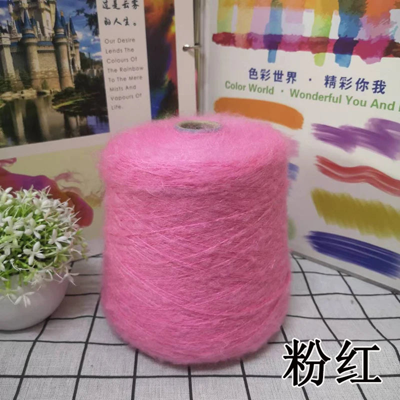1 régiment de 500 grammes de laine Mohair ultra douce près du corps sans collant, foulards tricotés à la main, fil de pull