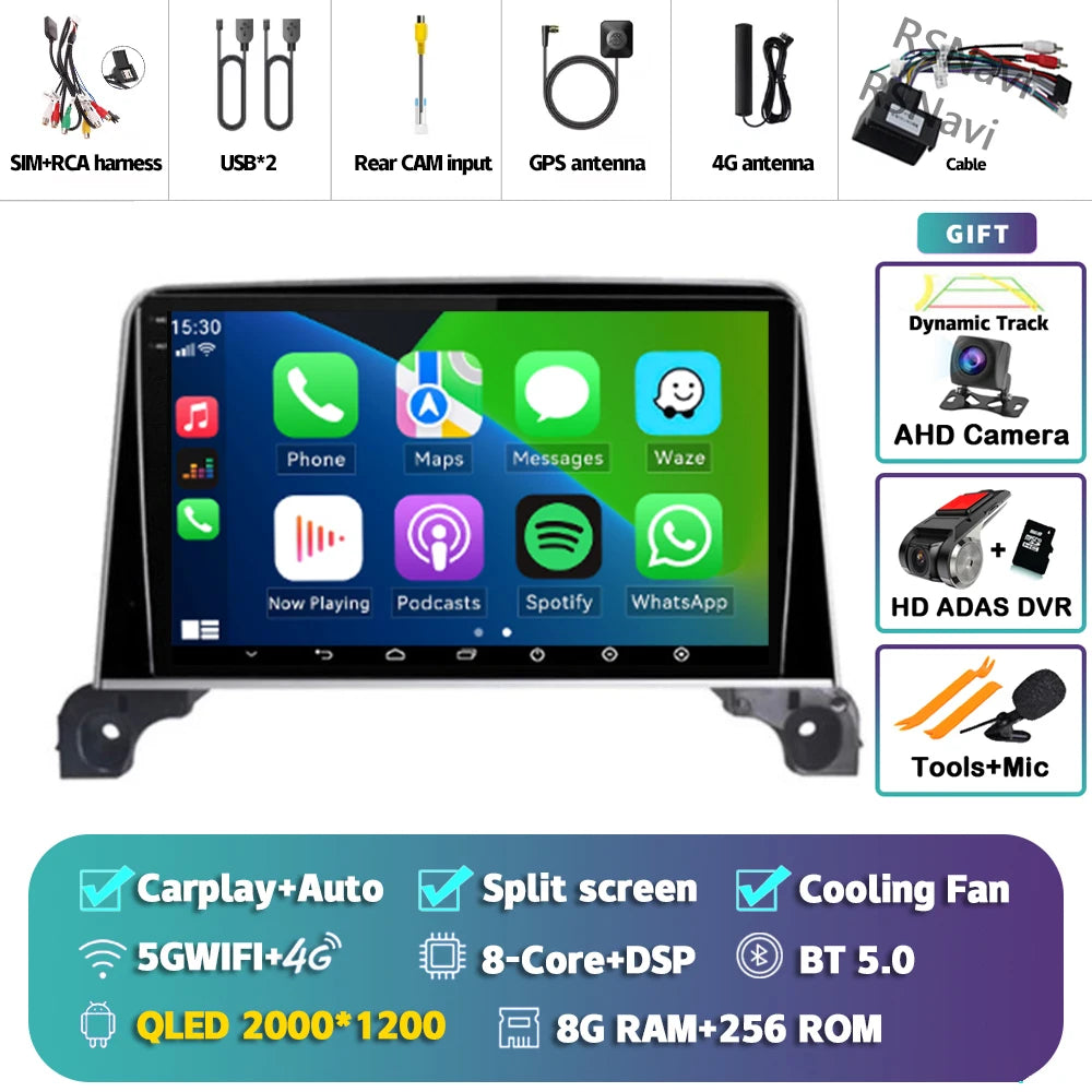 Android 15 Carplay Auto 2K écran autoradio multimédia lecteur vidéo pour Peugeot 5008 4008 3008 2017 - 2020 2din Autoradio stéréo