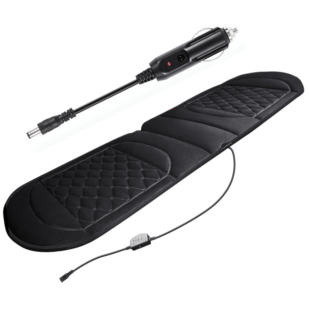 Housse de siège de voiture, coussin de siège chauffant arrière 12V, Long coussin chaud d'hiver, chauffage rapide, tapis de Protection universel