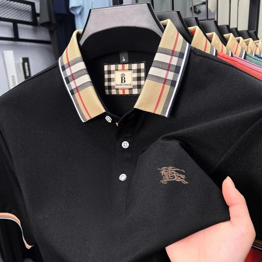 Polo à manches courtes pour hommes, marque de mode de styliste été nouveau luxe broderie exquise haut de gamme business décontracté Paul T-shirt