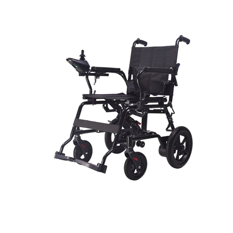 Fauteuil roulant électrique pliable en acier au carbone pour la rééducation, facile à utiliser