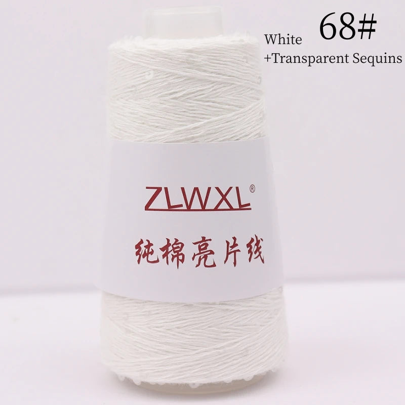   Блэк – fil de coton à paillettes, 100g, 800M, 3mm, décoration tricotée, crochet à la main, tricot jaune