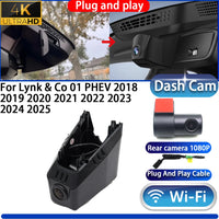 HighCity pour Lynk & Co 01 PHEV 2018 2019 2020 2021 2022 2023 2024 2025 caméra de tableau de bord DVR 4K Wifl enregistreur vidéo Plug And Play