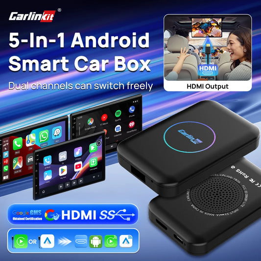 CarlinKit Android TV Box CarPlay Ai Box يدعم نتفليكس IPTV متجر جوجل بلاي لاسلكي CarPlay و Android Auto Box اتصال تلقائي