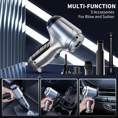 Aspirateur de voiture sans fil 95000Pa, forte aspiration, aspirateur automatique portatif pour maison et voiture, Mini aspirateur à double usage, appareil ménager