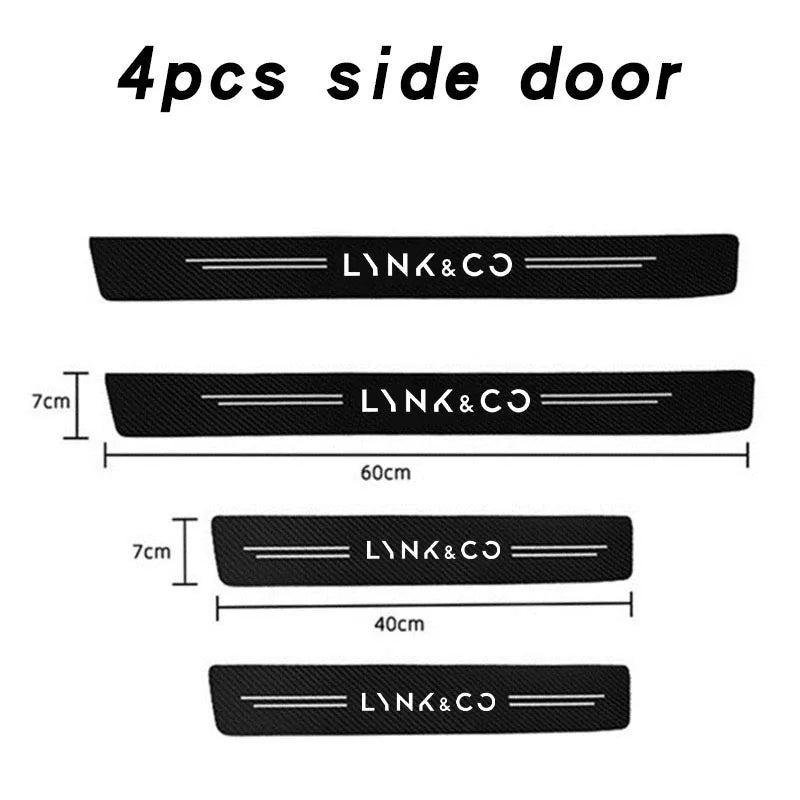 Autocollants de voiture en fibre de carbone Protecteur de seuil de porte Bande de protection de pare-chocs pour Lynk & Co 01 05 09 02 Lynk Co 03 EM-F 06 Accessoires Phev