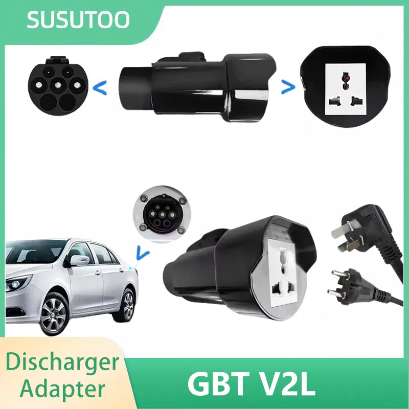BYD V2L décharge de voiture électrique GBT vers prise américaine prise à trois trous adaptateur 16A pour convertir EV vers chargeur de sortie ca