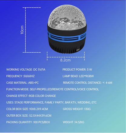 Projecteur LED Galaxie Étoilée Lumière RGB Télécommande Intelligente Lampe Aurore Étoile KTV USB pour Décoration Maison Chambre Camping Mariage
